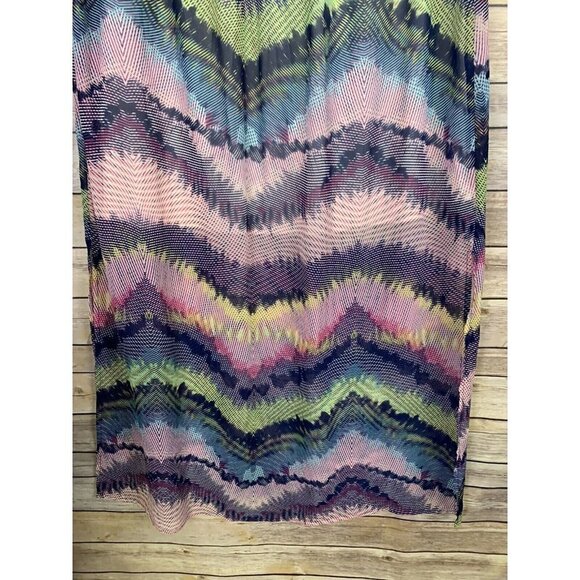 Olive And Oak Womens Large Maxi Skirt Sheer Side - Picture 7 of 11